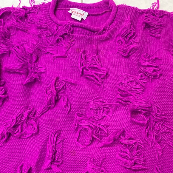 Fun girls purple sweater. - Picture 2 of 5